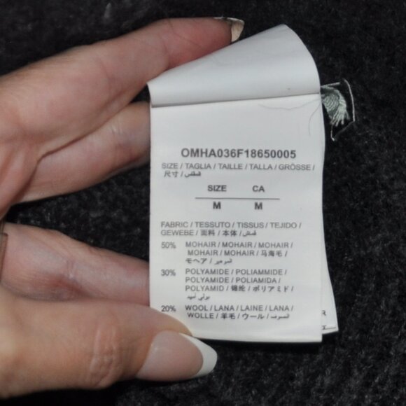 Main Label Off White Virgil Abloh Mohair Sweater Arrow Motif Intarsia Knitwear M - Picture 6 of 7